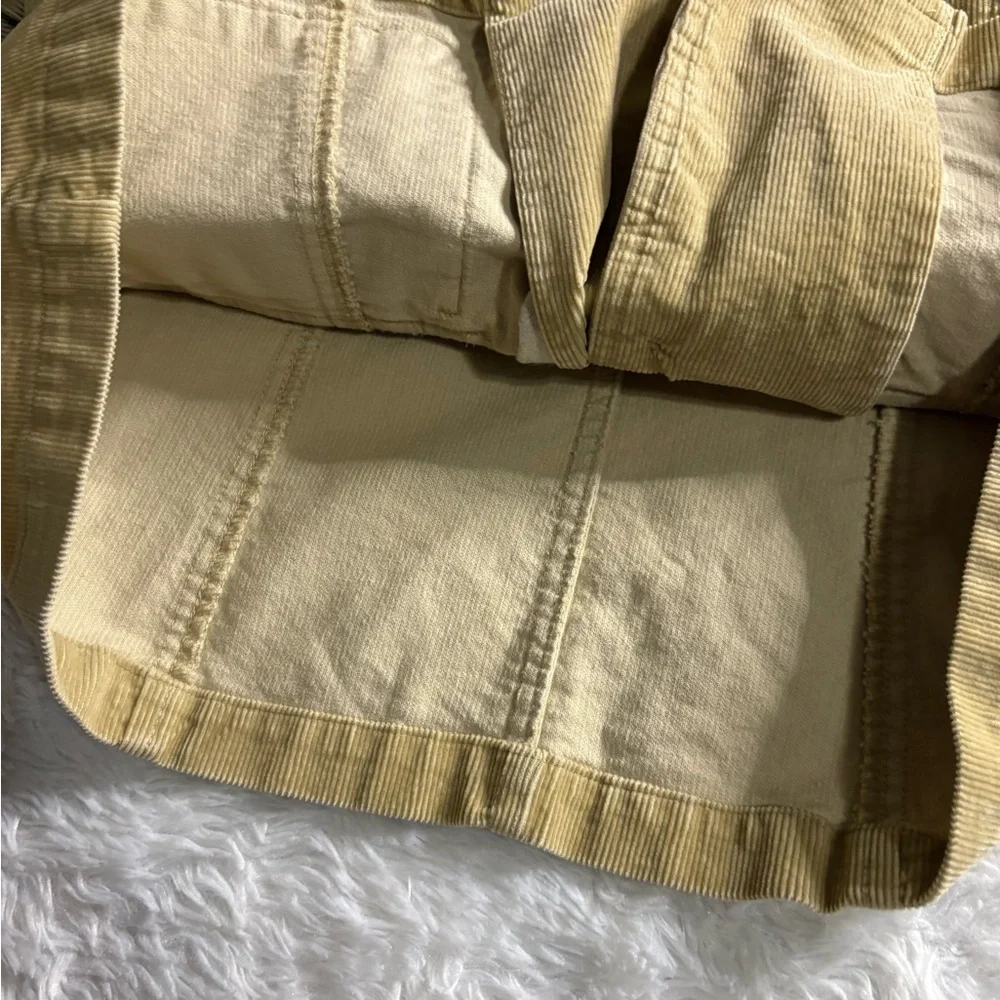 TALBOTS Khaki Button Down Corduroy Pocket Blazer Size 12